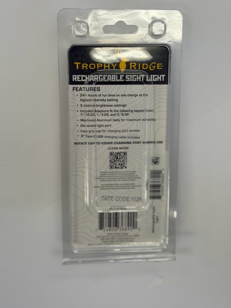 Trophy Ridge Rechargeable Sight Light ATRRCL 36890