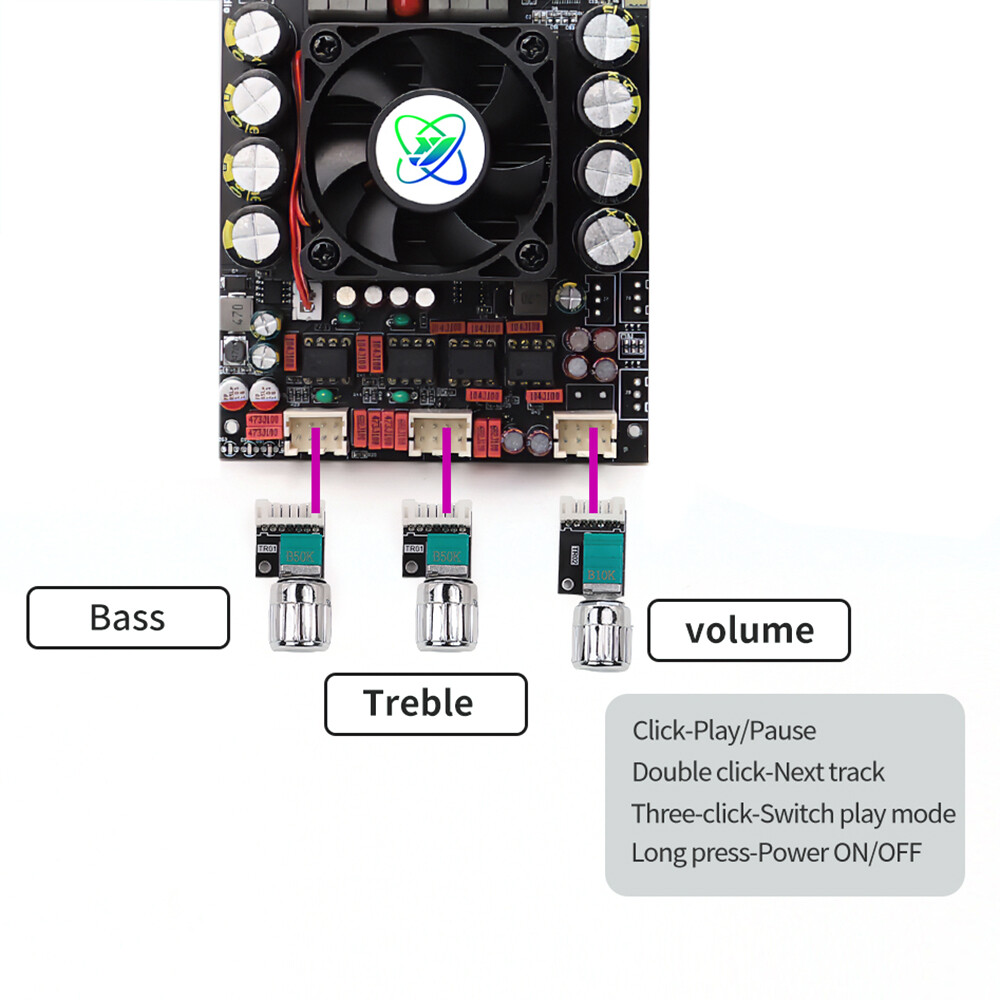 XY-T220H 220W * 2 Bluetooth Audio Amplifier Board Module +Potentiometer External