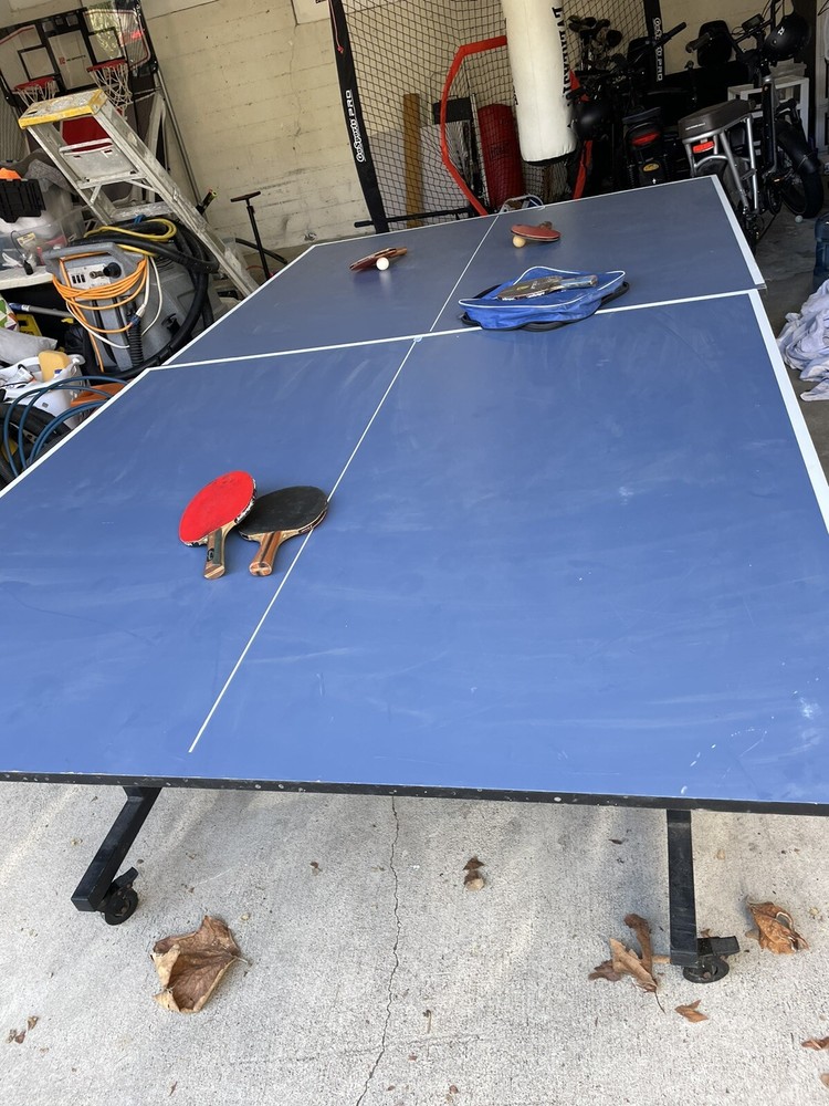 Foldable Ping Pong Table without Net Indoor Outdoor Table Ping Pong Foldable