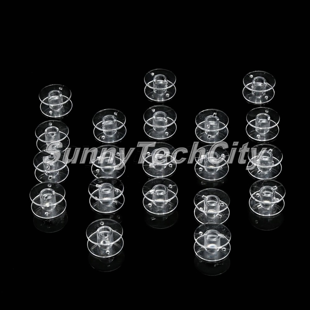 10X Clear Empty Thread Bobbin String Sewing Machine Spool for Sewing Machine