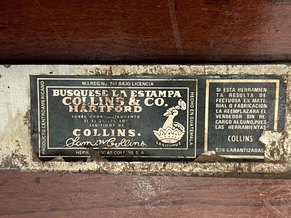 WWII COLLINS AND CO. MACHETE & LEATHER SCABBARD