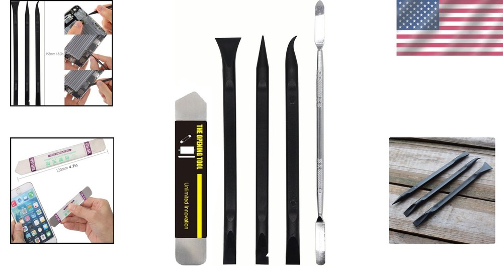 Versatile Pry Tool Kit for Seamless Screen Repairs: 4 Essential Tools Included