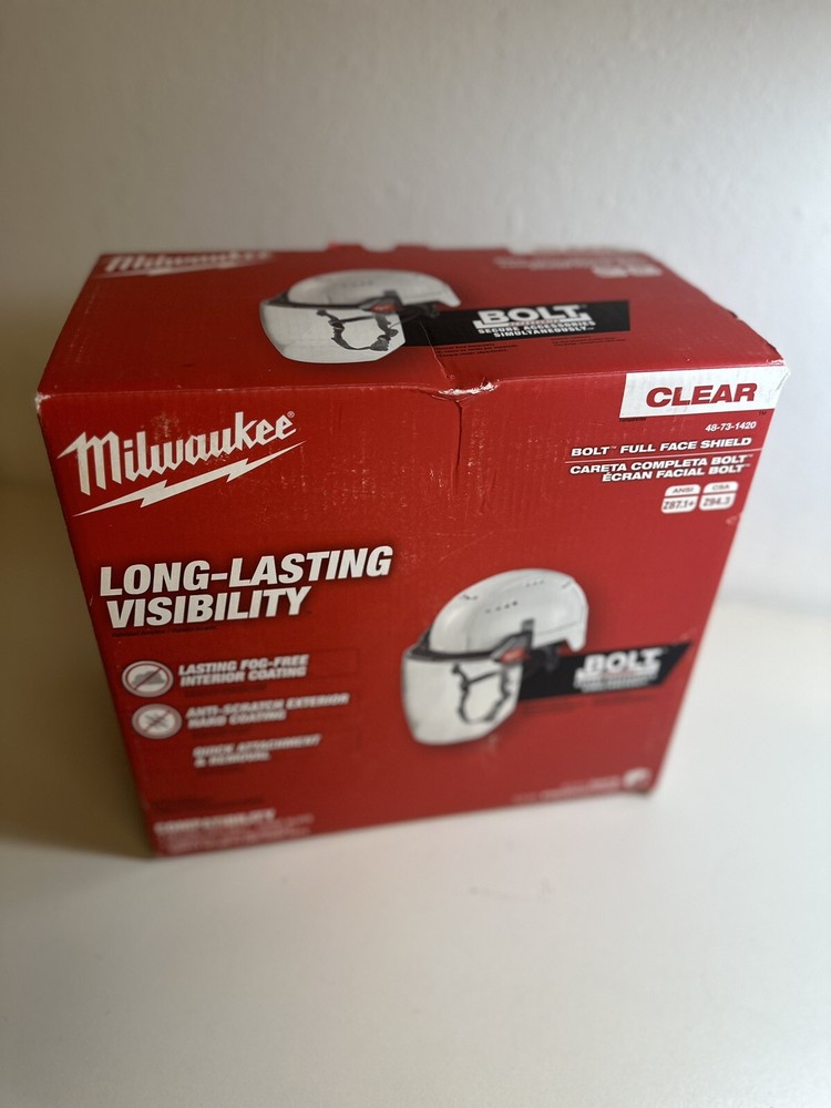 MILWAUKEE CLEAR-BOLT FULL FACCE SHIELD #48-73-1420