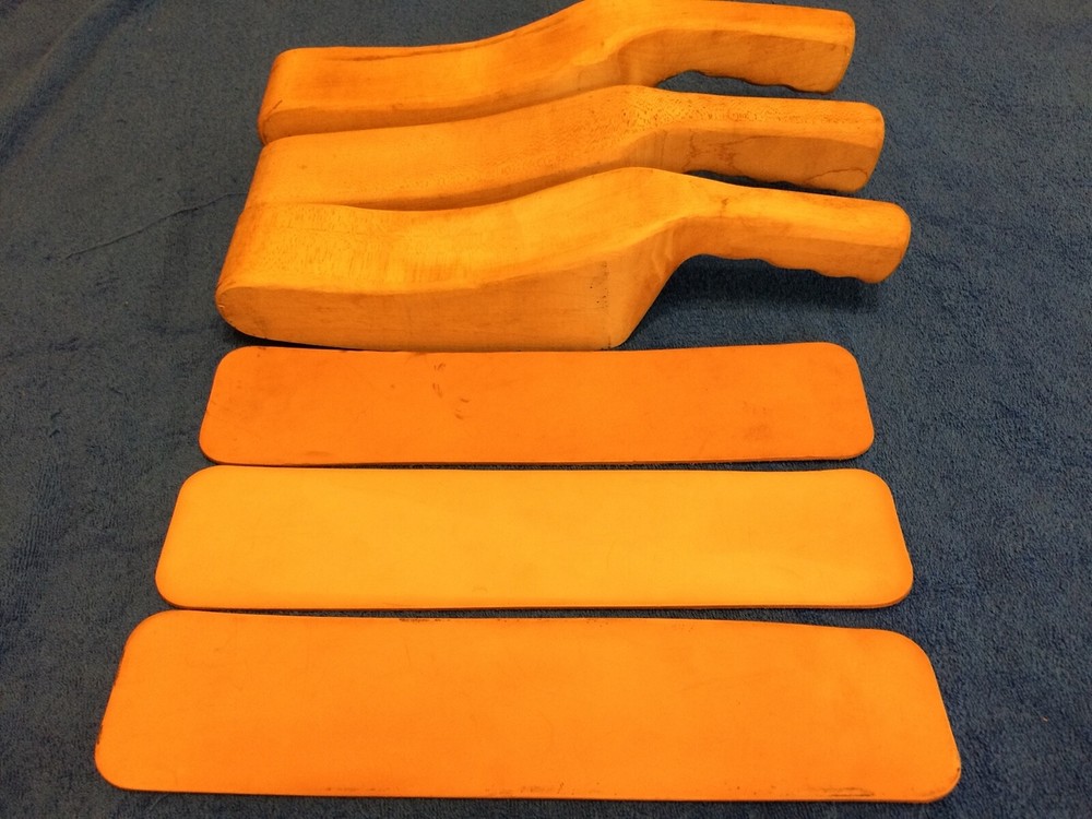 Wooden Panel Beater Slapping Hammers with Leather Straps