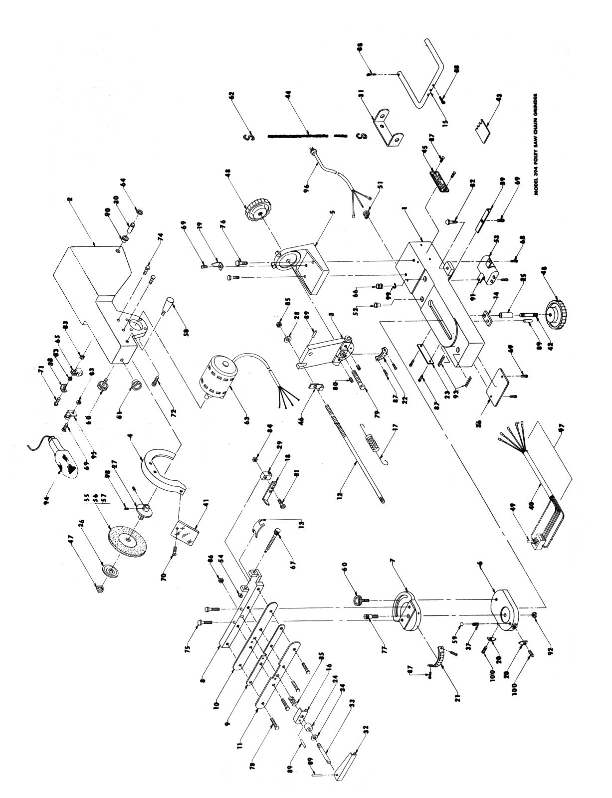 Foley Belsaw Model 394 Saw Chain Grinder Operator & Parts Manual #1581