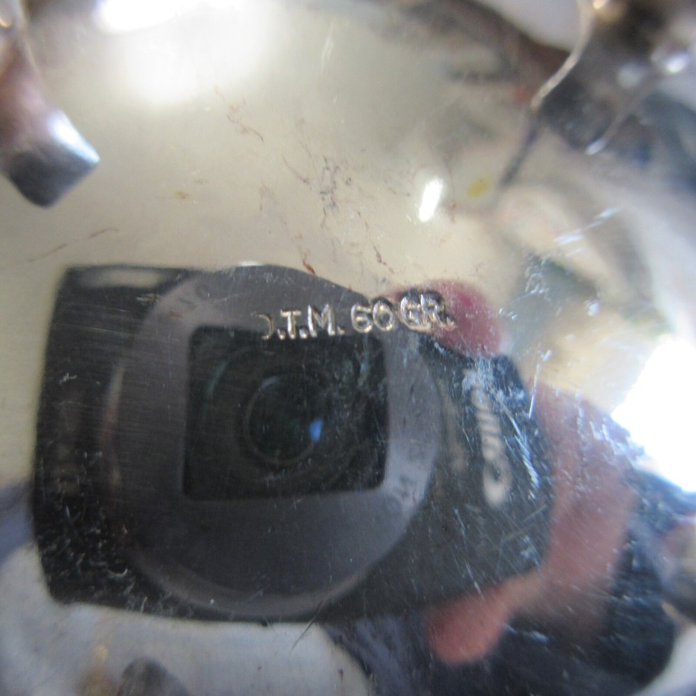 Vintage ) T.M. 60 GR Silverplate Silver Cream and Sugar Set - Norway? - 143.0 gr