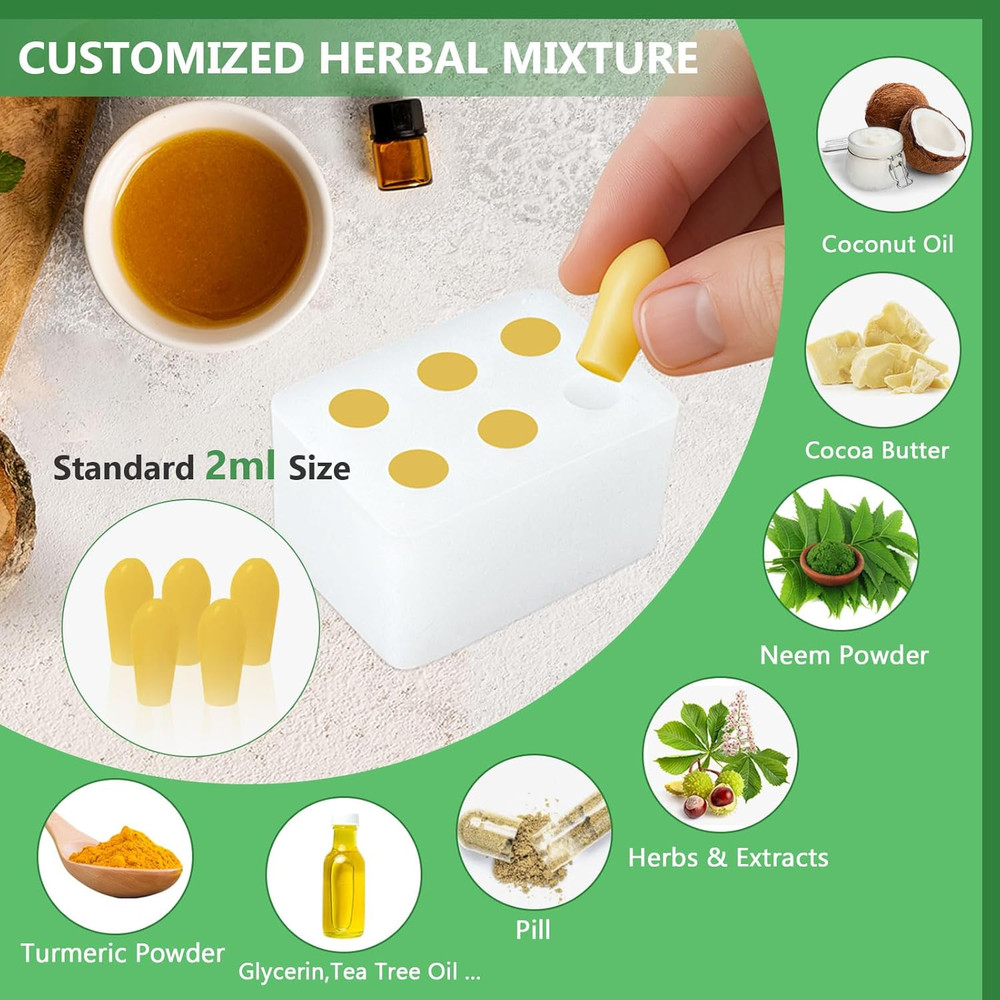 Reusable Suppository Molds Kit,2Ml, Silicone Suppository Molds Kit Includes 4 Tr
