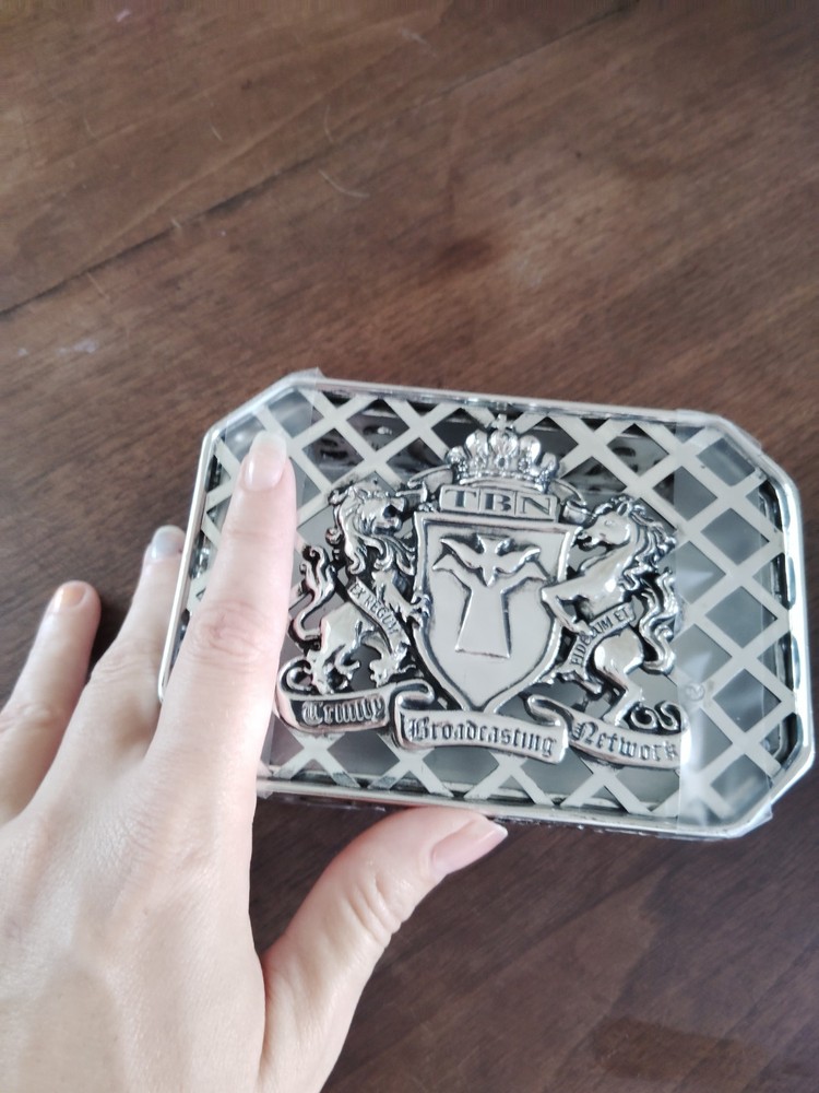 Trinity Broadcasting Network Silver Tone Trinket Box
