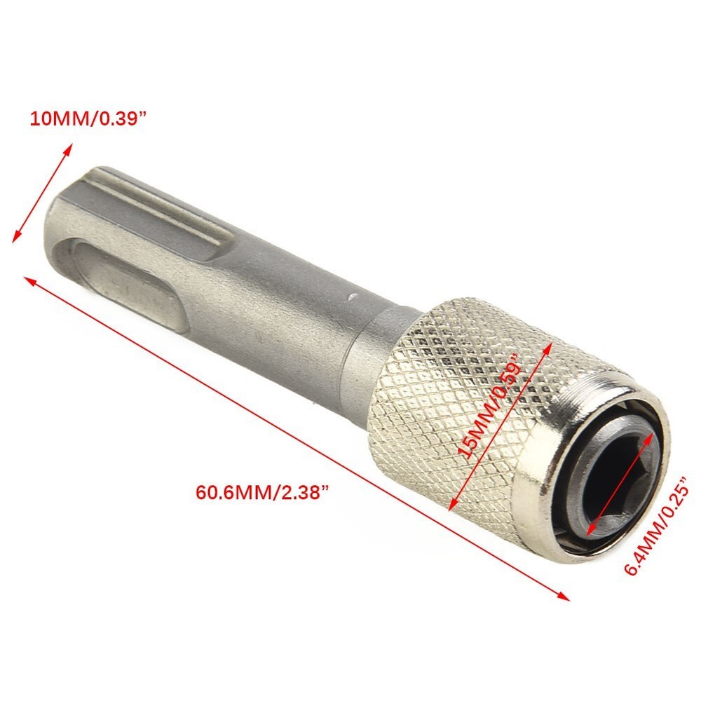 Metal Socket Adapter Pack 6PCS for SDS to Hex Shank Tool Compatibility