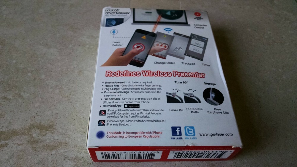 iPin mobile powered laser presenter_professional_for iPhone 6Plus/6S Plus_NIB
