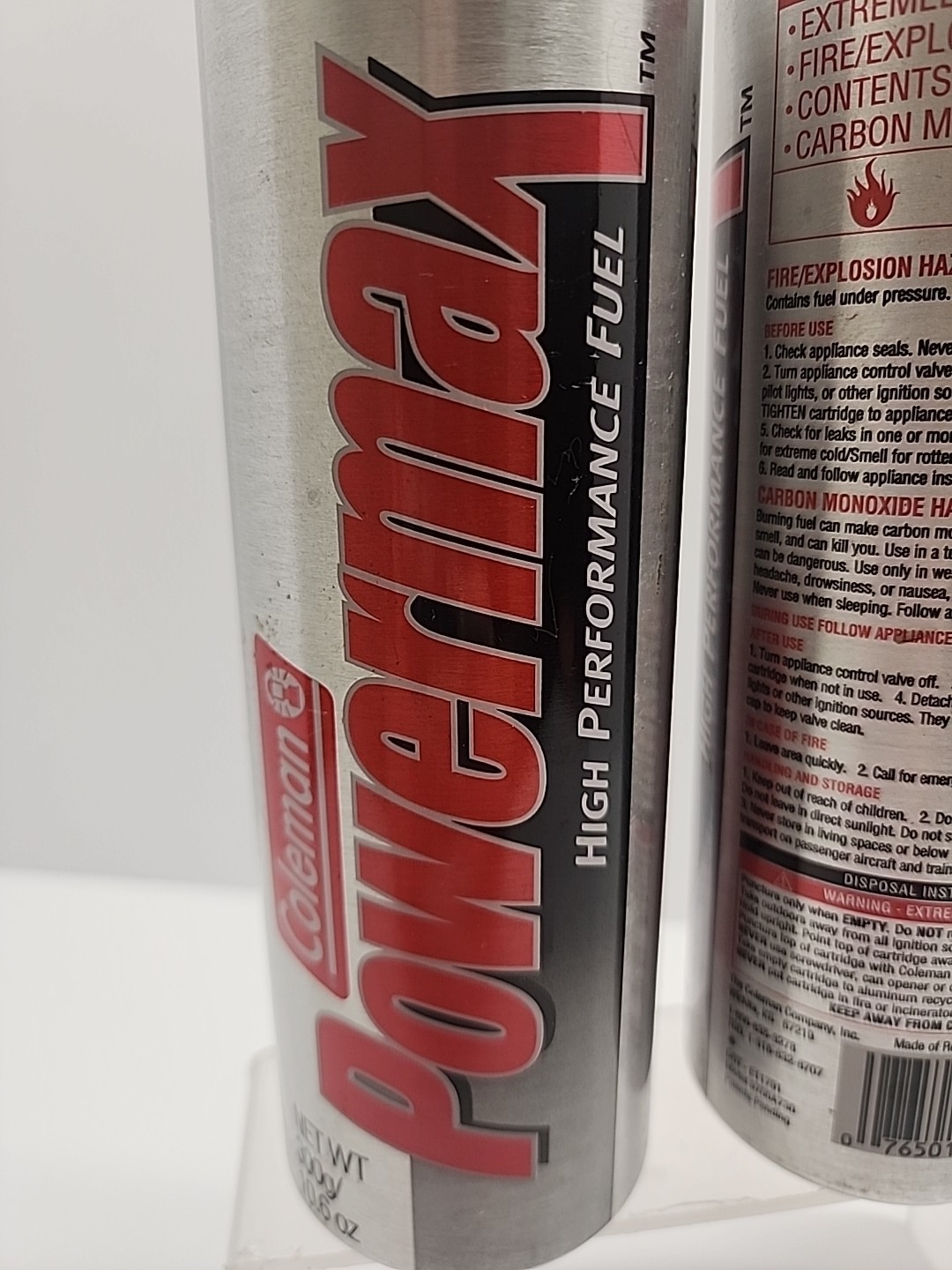 Vintage Coleman Powermax High Performance Fuel 300g Canister Camping Stove