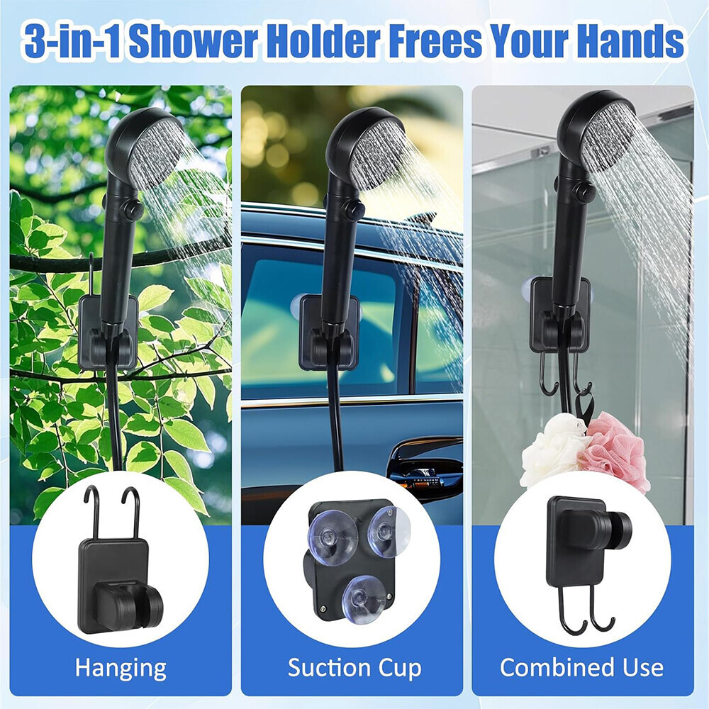 Portable Camping Shower Outdoor Camp Pump Rechargeable for Hiking Travel Beach