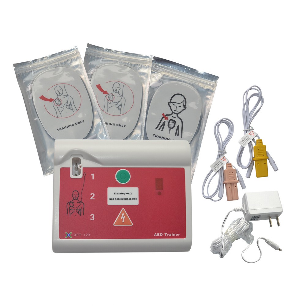 2 Sets AED Trainer First Aid Training Simulator CPR AED English Training