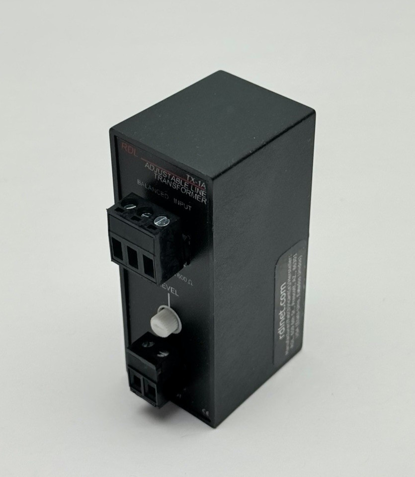 RDL TX-1A ADJUSTABLE LINE TRANSFORMER, TX SERIES
