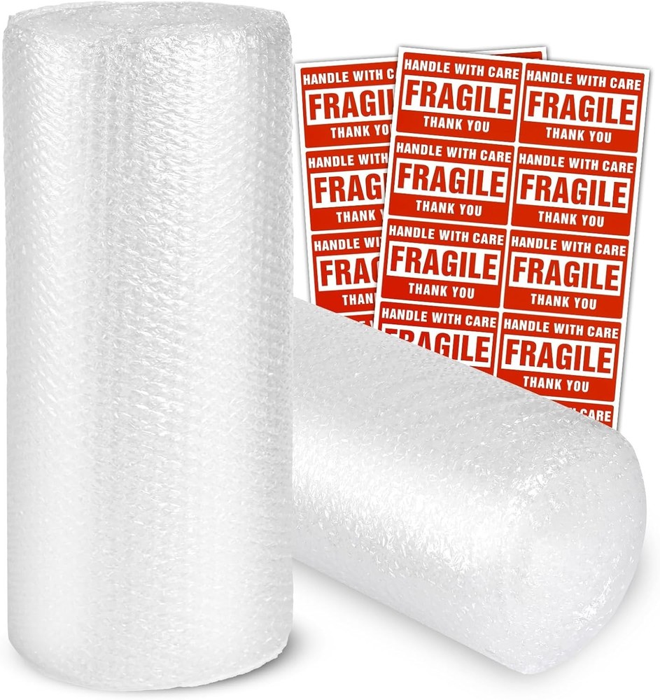 Shipping Bubble Cushioning Rolls - 3/16", 2-Pack