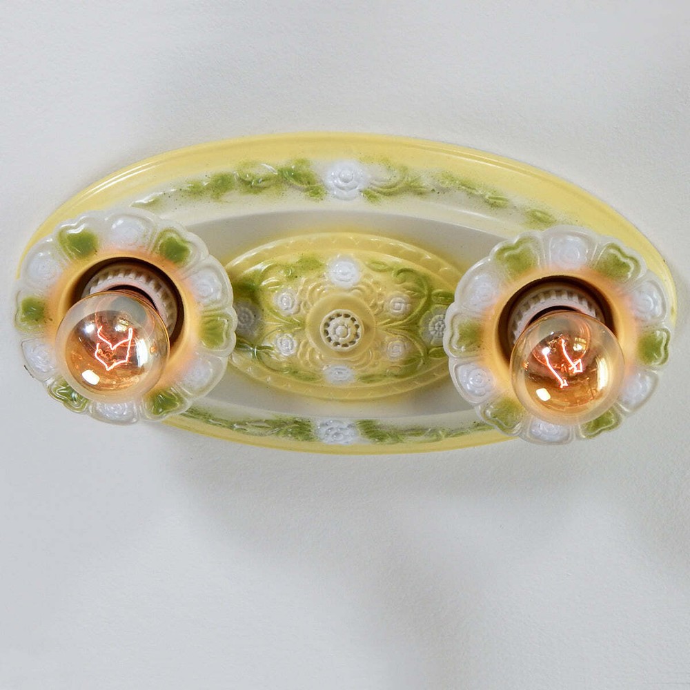 Antique Flush Mount Ceiling Pan Light Fixture