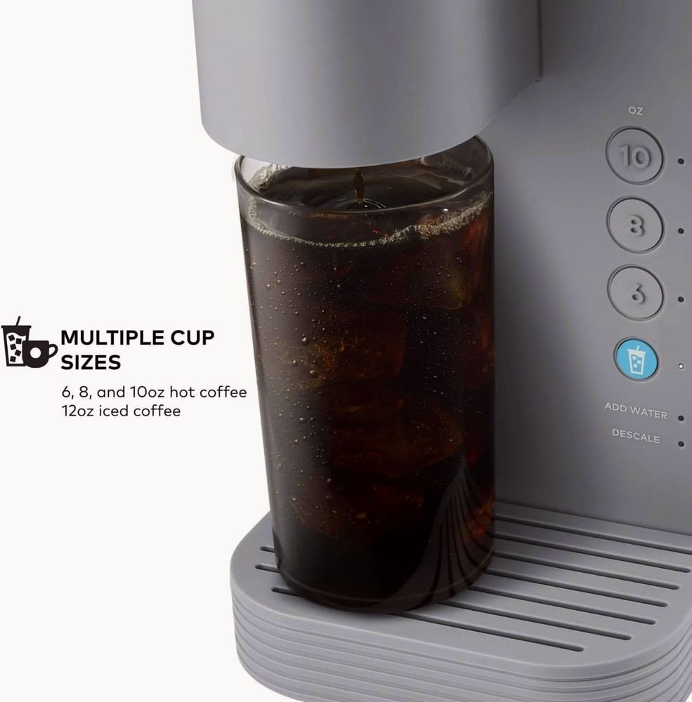K Express Essentials Plus Single Serve Coffee Maker Gray Brew Over Ice K Cup