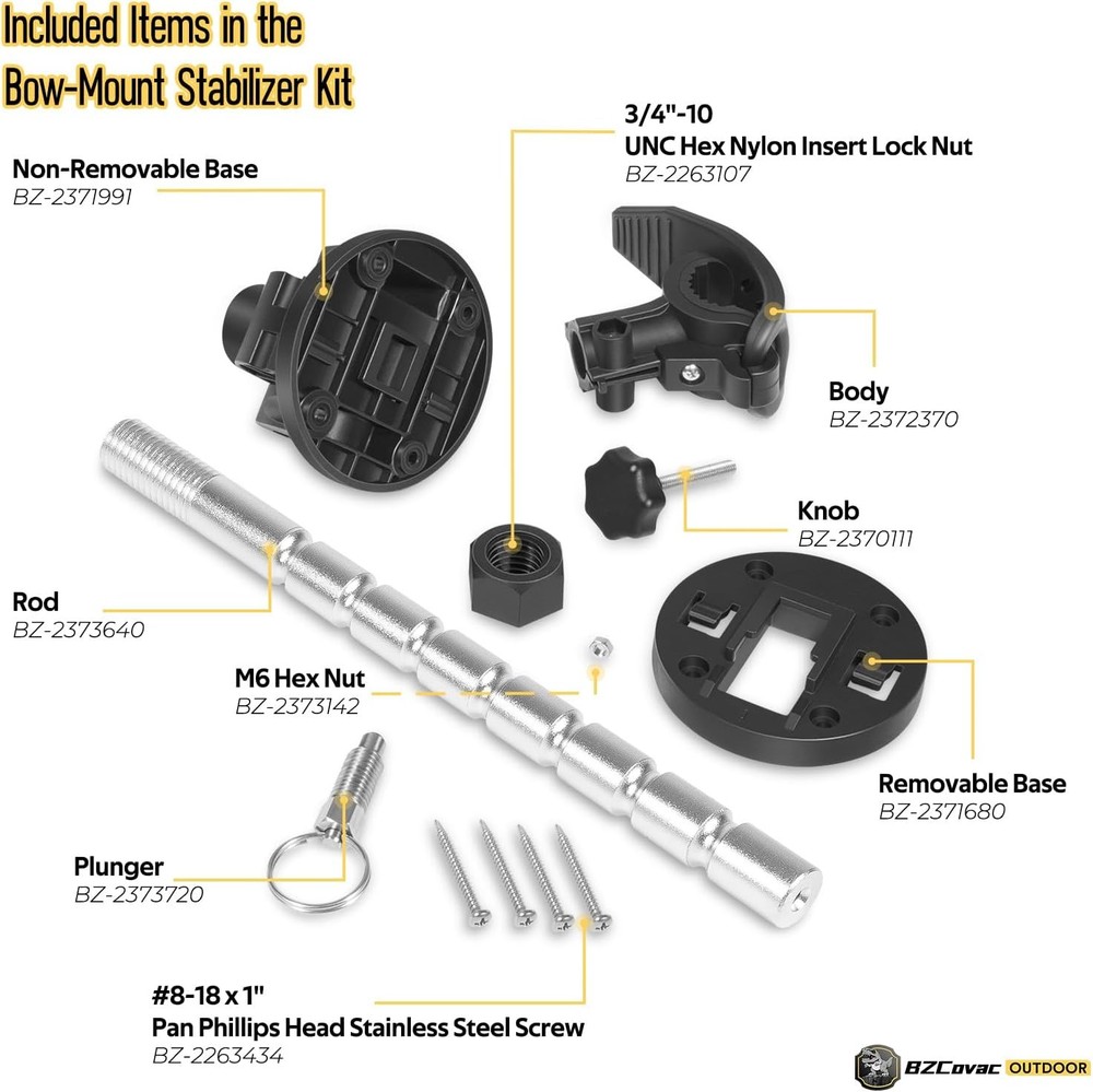 Electric Trolling Motor Support Stabilizer Mount for Enhanced Stability