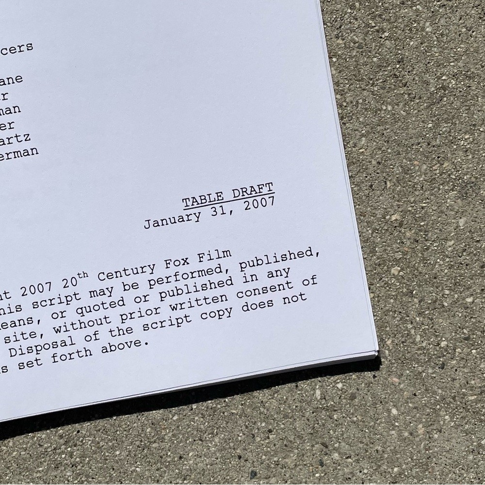 American Dad Original 2007 Production Used Table Draft Script Choosey Wives..