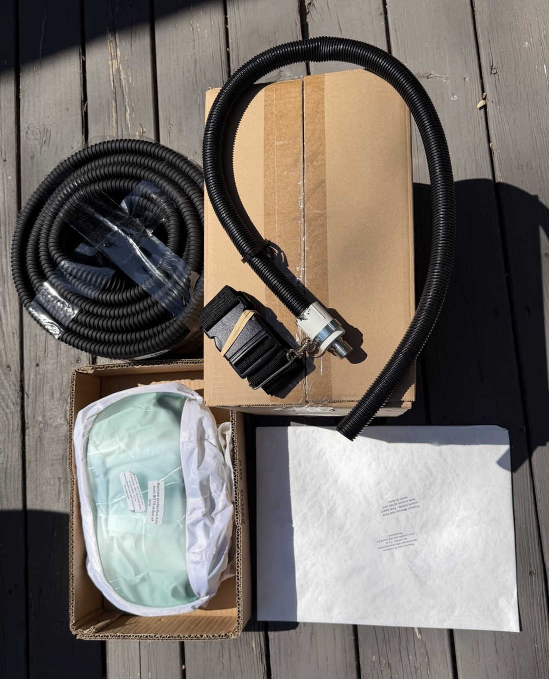 Breathe-Cool Supplied Air Respirator System Hood Hose Pump Open Box Paint