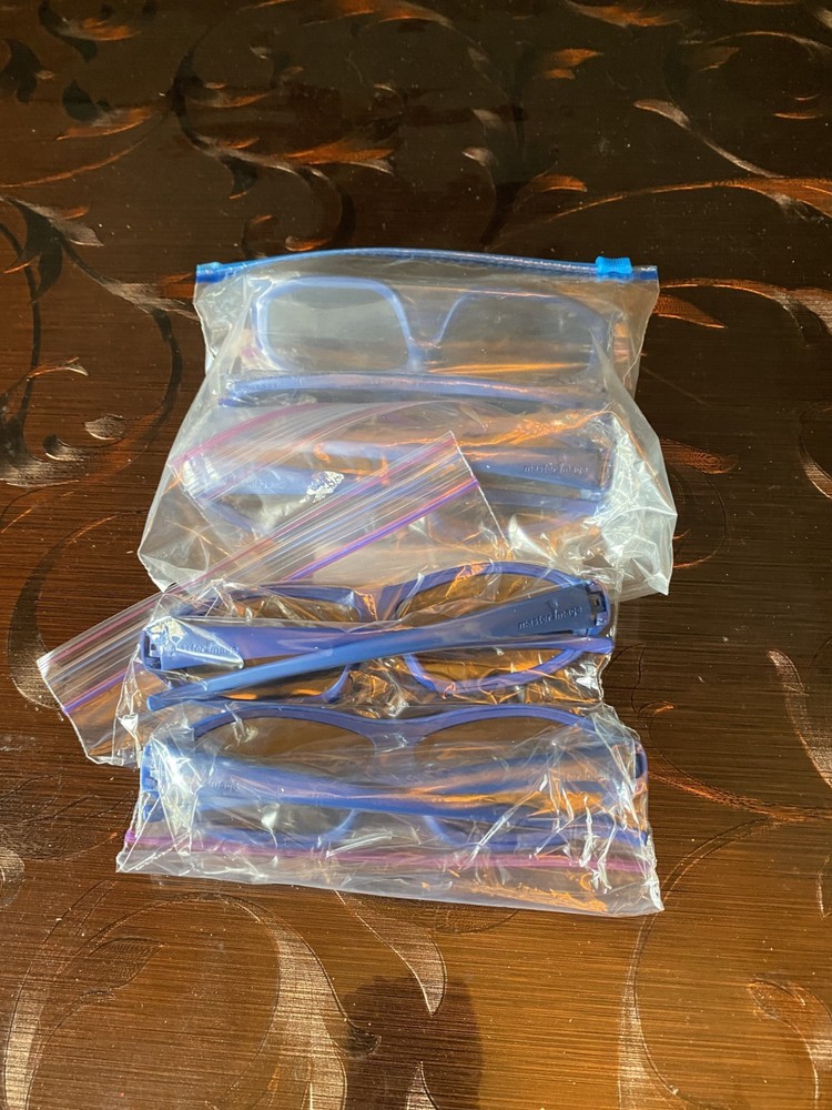 Master Image 3D glasses Blue Frame plastic 5 pairs