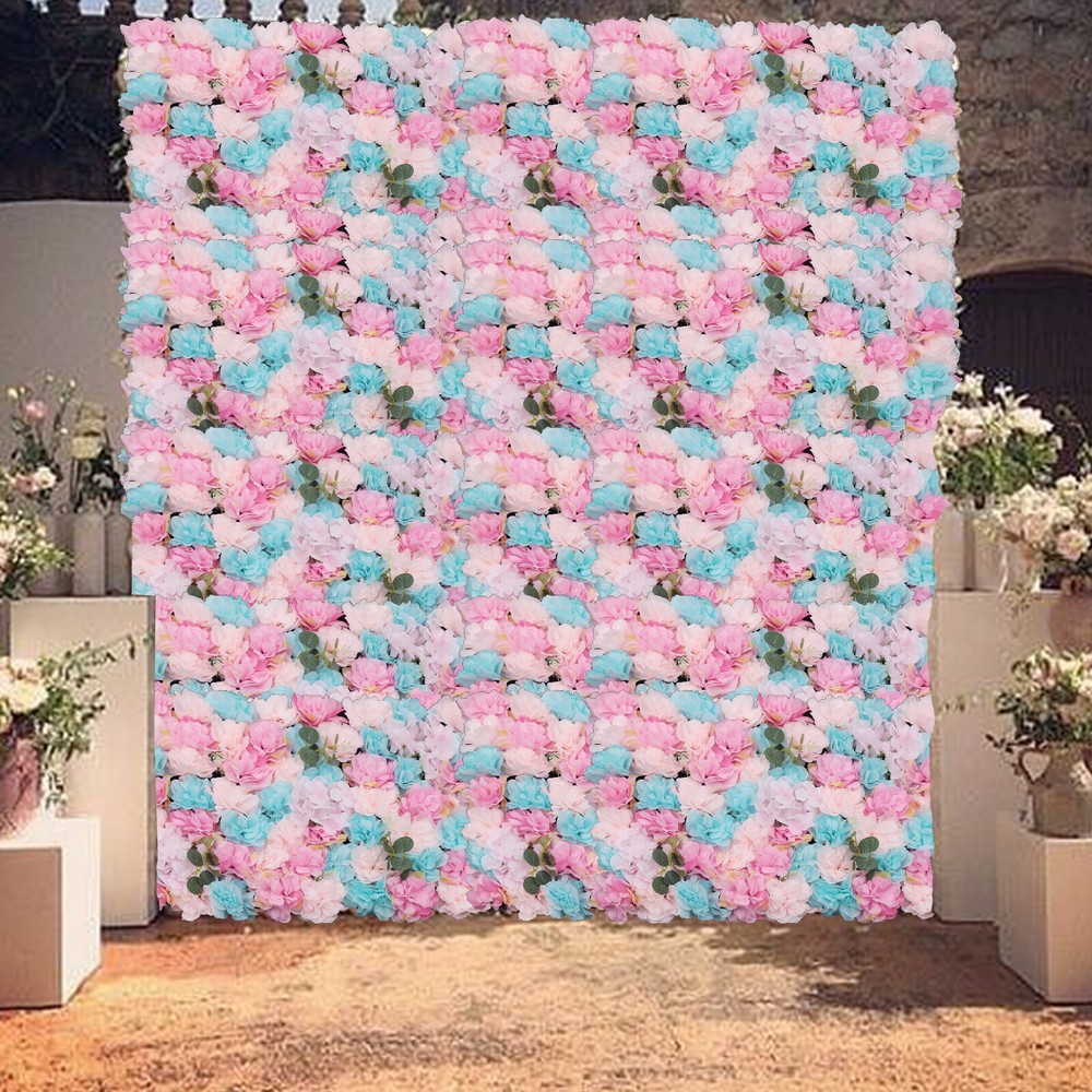 40*60cm Artificial Flower Wall Panels Wall Hydrangea Rose Wedding Backdrop Decor