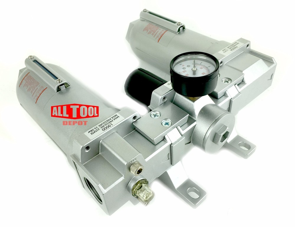 1" HEAVY DUTY HIGH FLOW Combo FILTER REGULATOR LUBRICATOR Clean Air Tools Auto