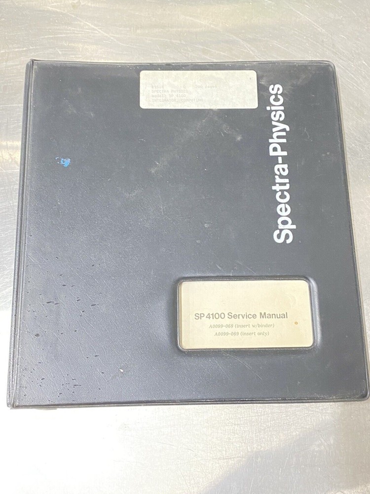 Spectra-Physics SP 4100 Computing Integrator - Users Guide / Instruction Manual