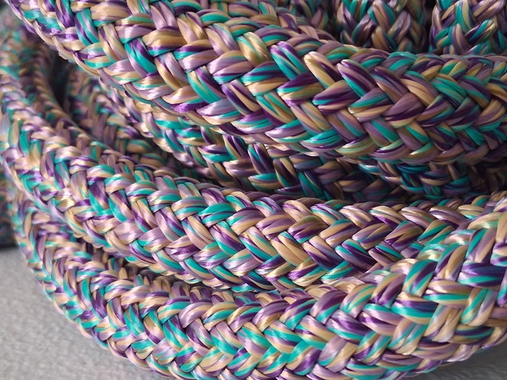 9/16 x 50 ft. Double Braid-Yacht Braid Polyester Rope. Purple Blend Plus