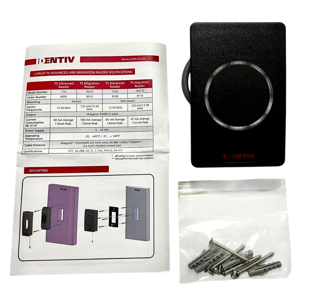 Identiv 8102ABPR000 uTrust TS Advanced Wall Mount Government Reader