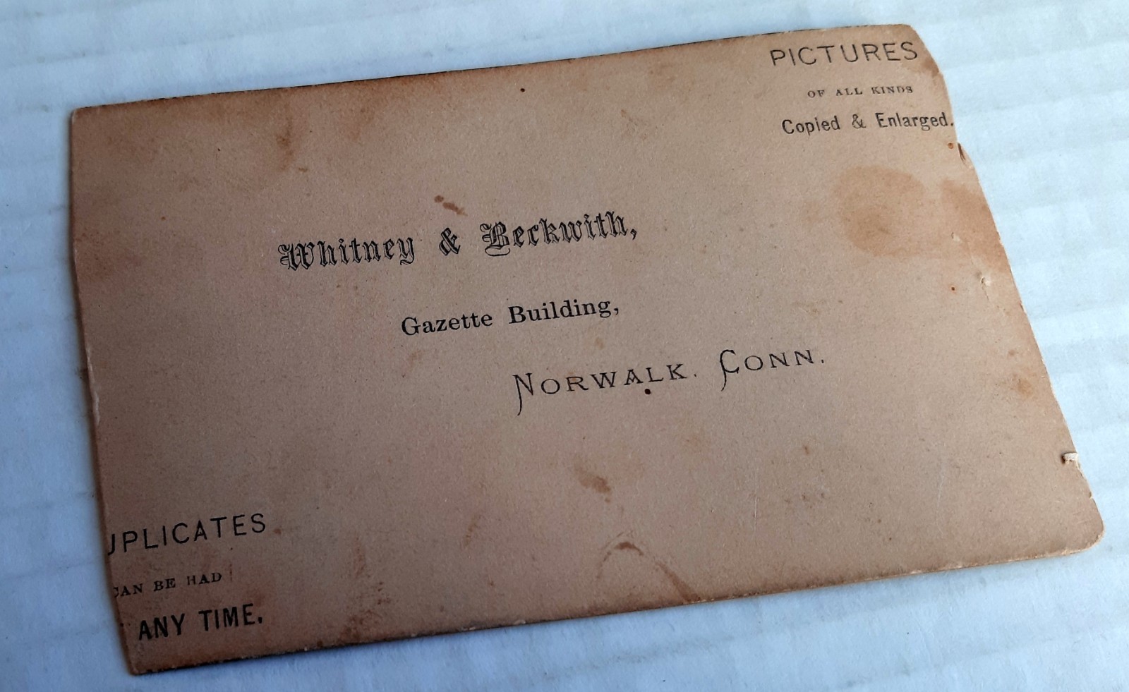 BEAUTIFUL PHOTO of AFRICAN AMERICAN BABY Norwalk Conn. Bussines Card size