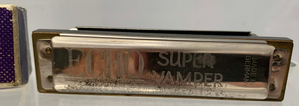 Vintage Echo Super Vamper Harmonica M. Hohner Made In Germany Harmonica. (A6)