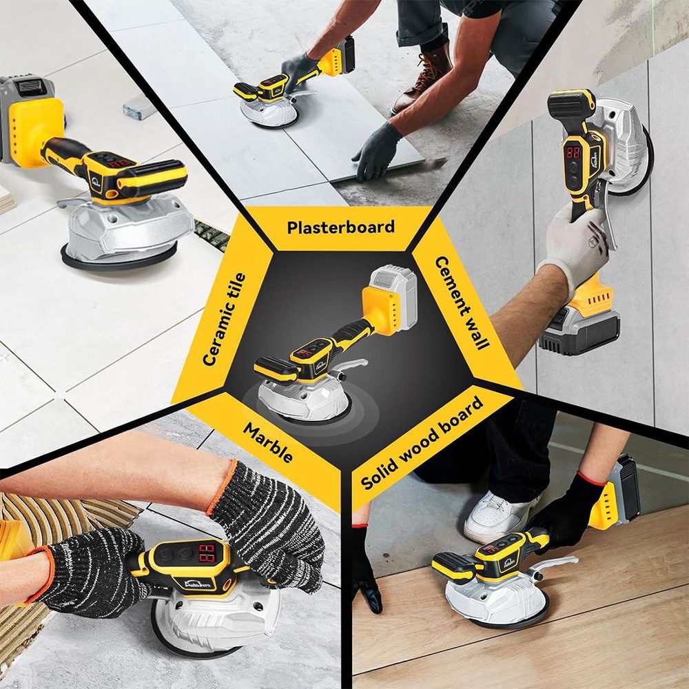 Tile Vibration Leveling Machine for Dewalt 20V Battery , with 8 Adjustable Speed