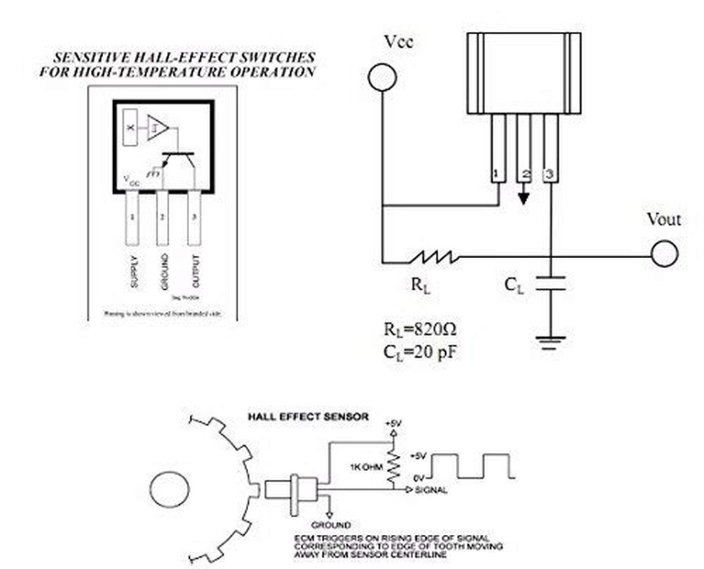 30Pcs A3144 3144 Hall Effect Sensor for High-Temperature Operation，3Pins.