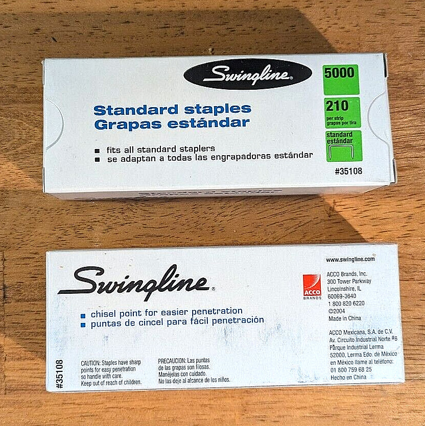 Staples for a Desktop Stapler, 6 full Boxes