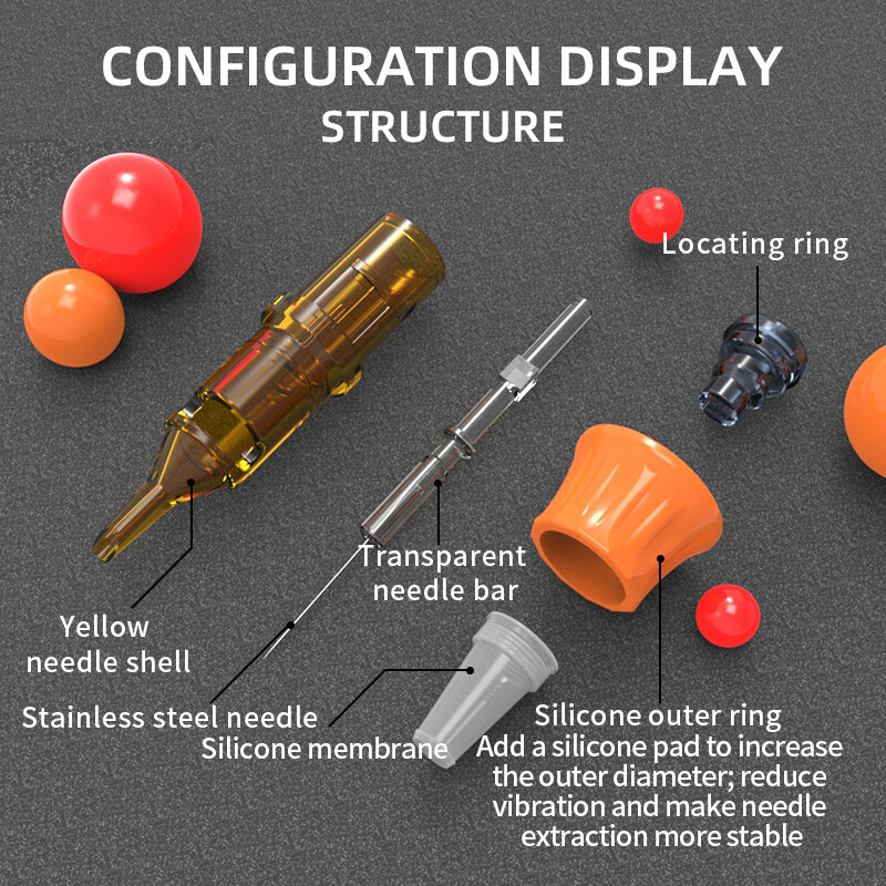 20-100Pcs Mixed Professional Sterile Tattoo Cartridge Needle Size RL RS RM M1