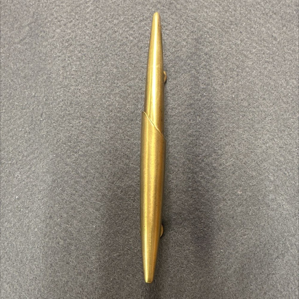 3-3/4" Fountain Pen Pull Tumbled Antique Brass