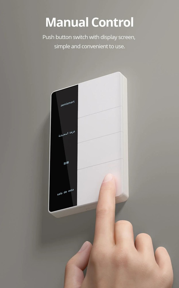 ZigBee Custom Display Name Smart Push Light Switch/AU SAA RCM/Apple Alexa Google