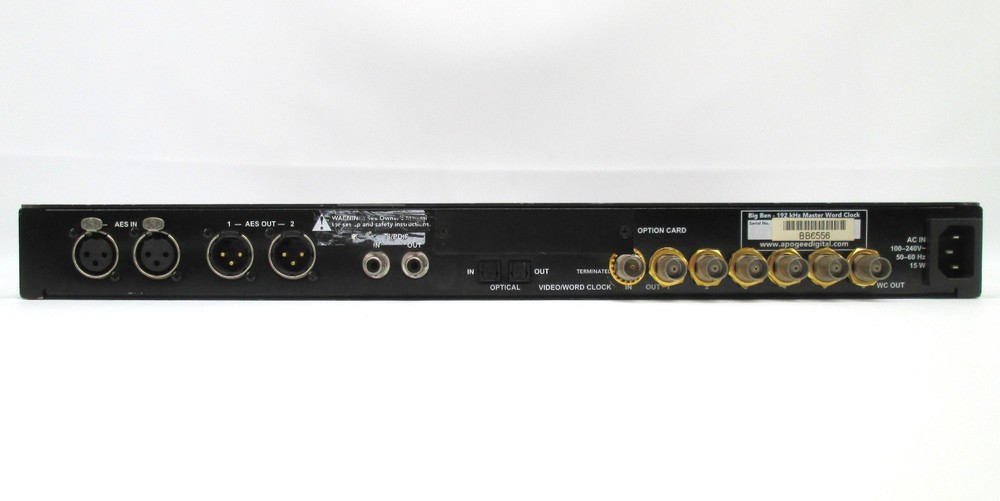 Rack Mount Apogee Big Ben 192kHz Digital Master Word Clock