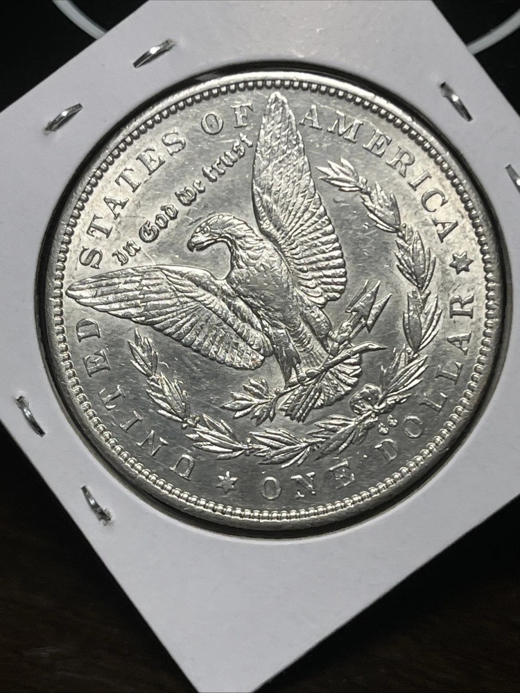 1892-CC MORGAN SILVER DOLLAR, AU DETAILS