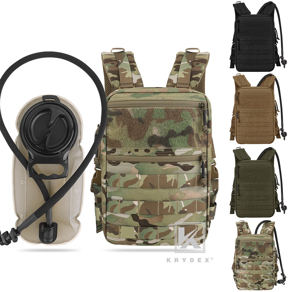KRYDEX Tactical Hydration Pack 1.5L Water Bladder Carrier Bag MOLLE Backpack