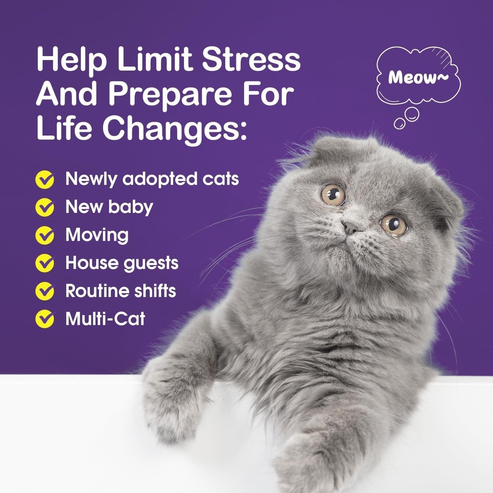WRAERC Cat Calming Diffuser Multicat Effective Solution to 2 Pack, purple