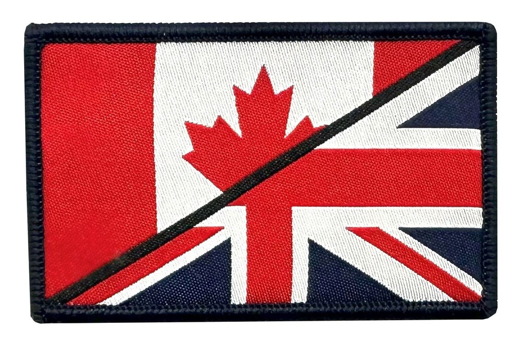 Canada–UK Combined Flag Patch (Hook and Loop Backed) - Ex Combined Operations