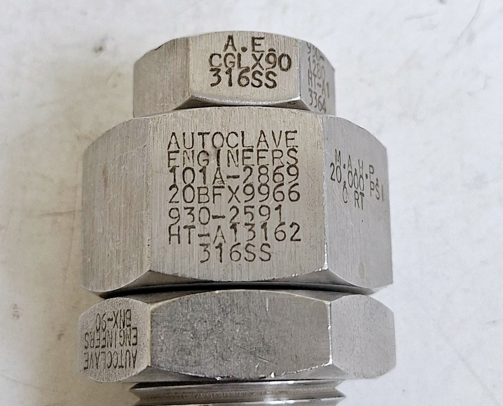 Autoclave 20BFX9966 / 930-2591 Bulkhead Coupling