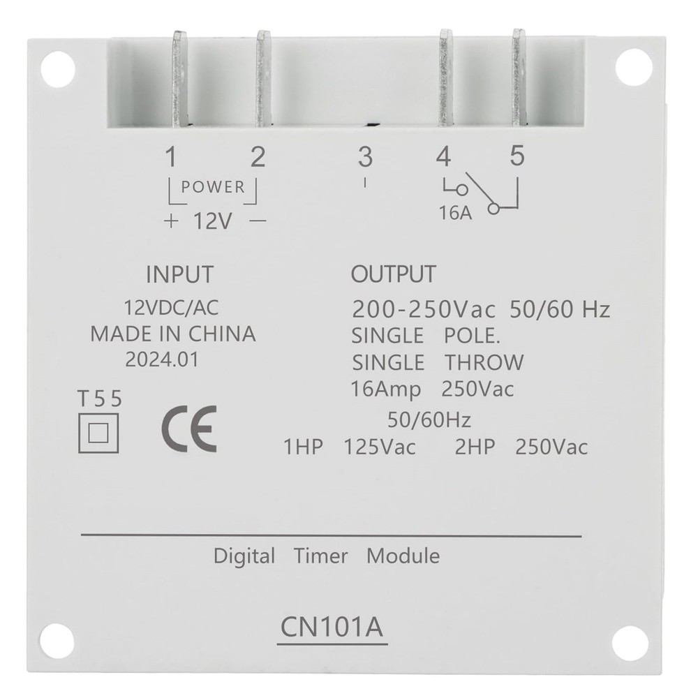 DC 12V Digital LCD Programmable Timer For Relay Switch 16A 1Min-168H Range
