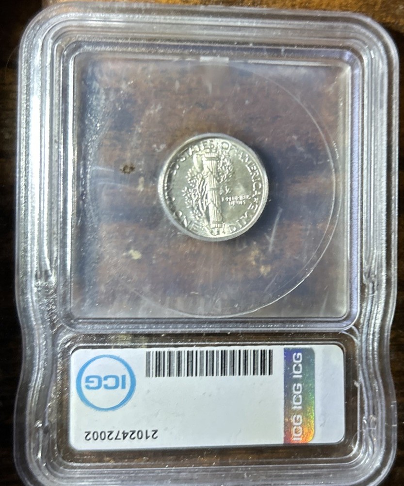 1936 Mercury Dime ICG MS66