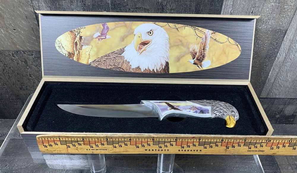 Knife With eagle head handle & Wooden Box