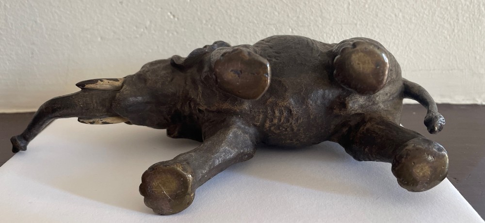 Antique Cold Painted Vienna Bronze Elephant Marked/Signed