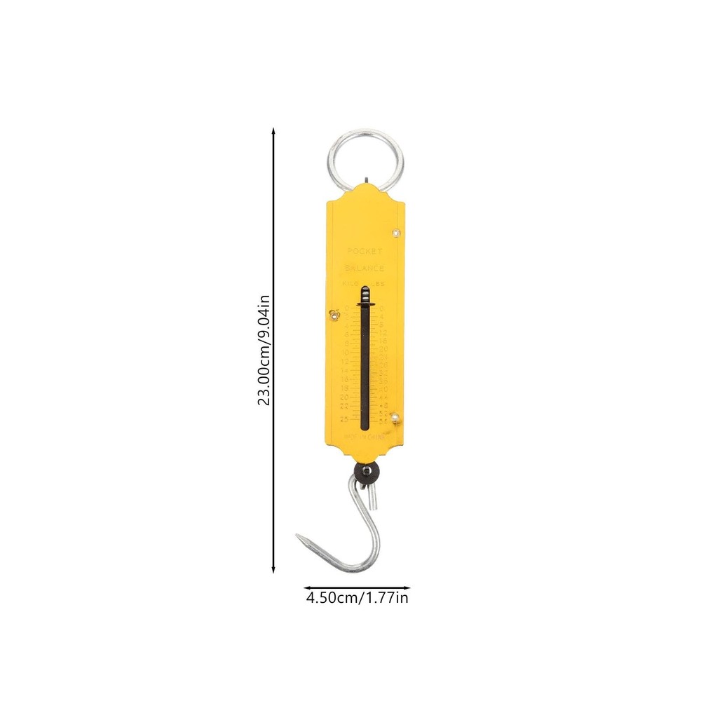 Spring Fish Scale, Portable Fishing Scale with Hook Large Handle Hanging Lugg...