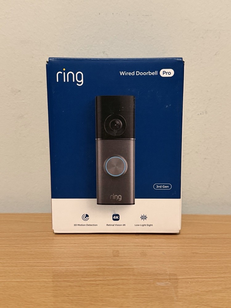 Ring Wired Doorbell Pro (3rd Gen) - 4K Retinal Vision | 3D Motion | Deep Silver